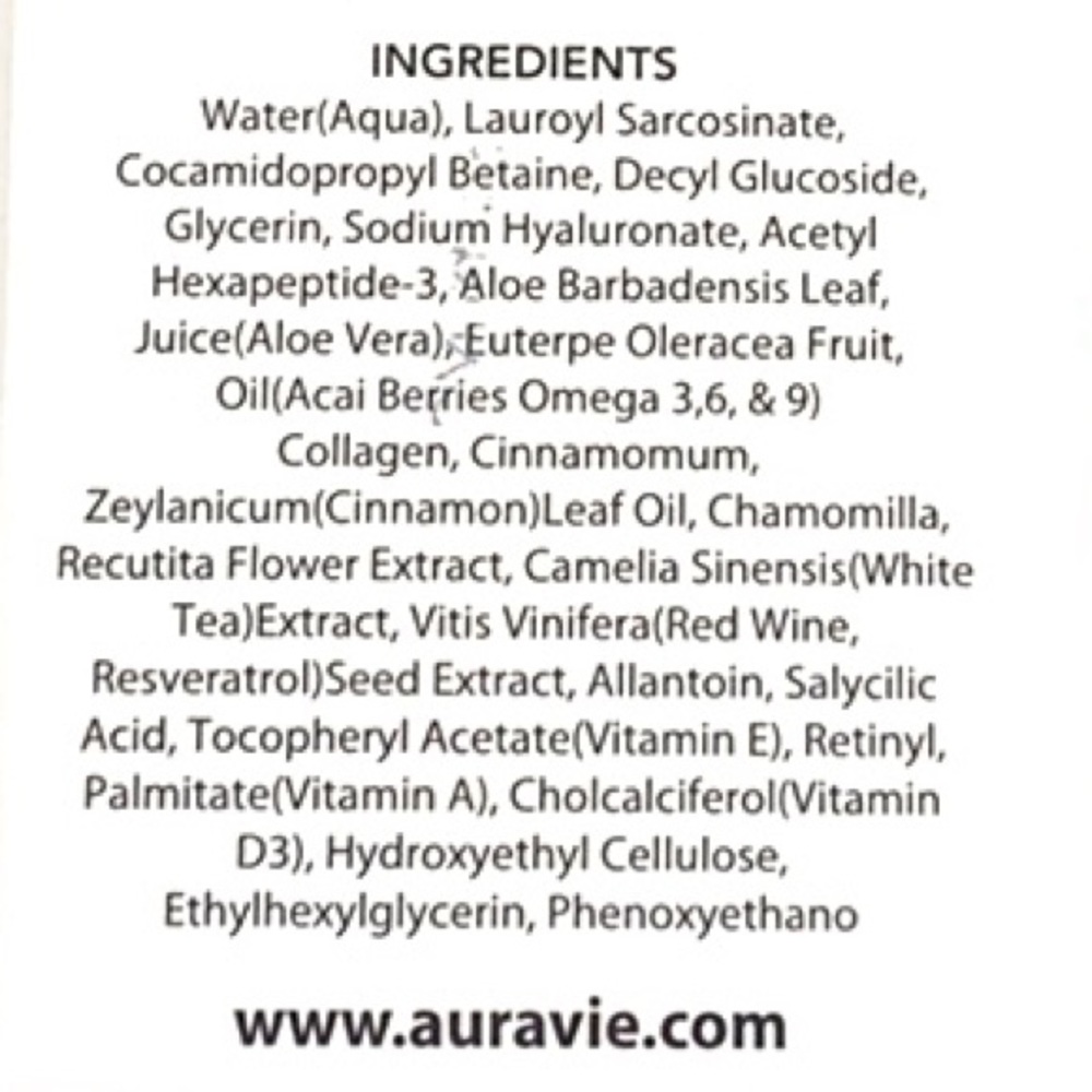 AuraVie Renew Purifying Cleanser Toning Gel 3 oz - Picture 7 of 7